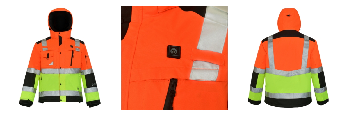 Кастом Зимняя Hi-Vis рабочая куртка с подогревом Кастом Зимняя Hi-Vis рабочая куртка с подогревом